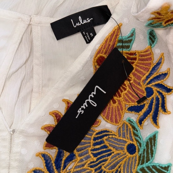 Lulus Tickets To Paradise White Embroidered Maxi Dress Bohemian Beach Size XS - Picture 3 of 8